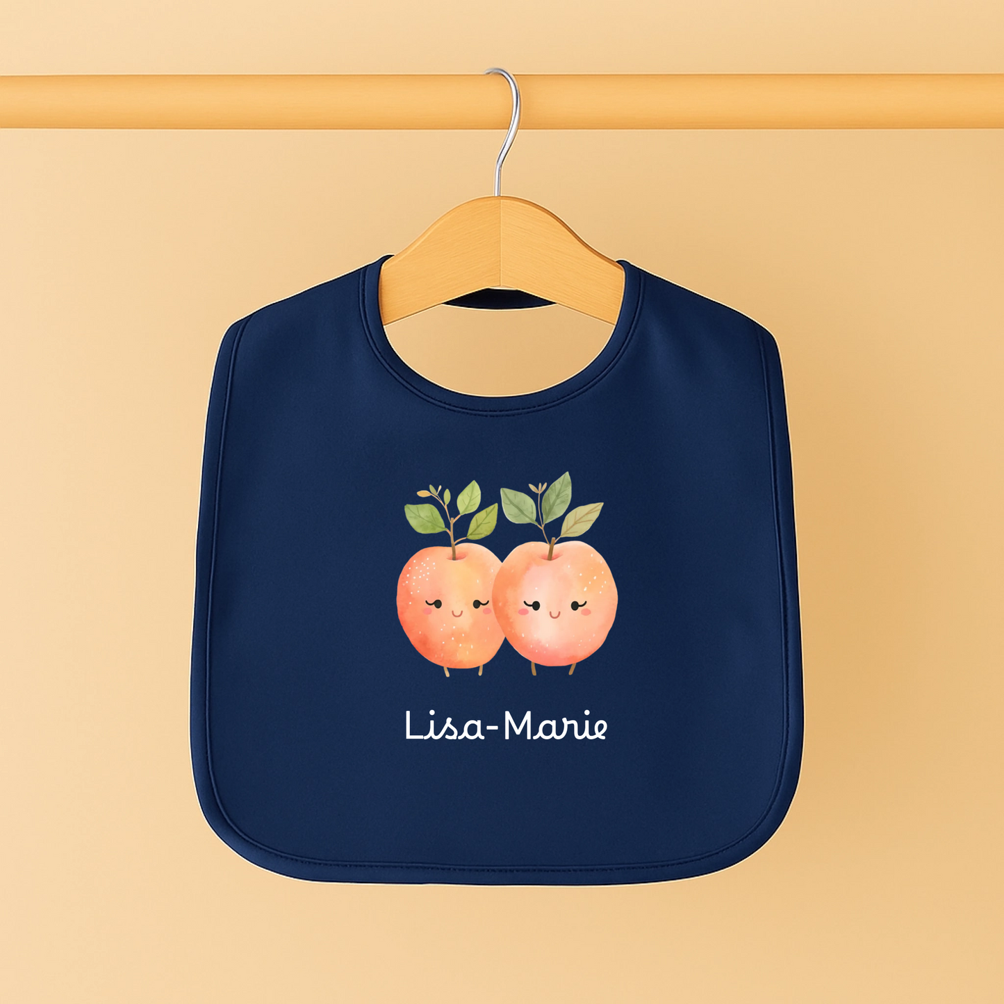 Baby Lätzchen "Happy Fruits" - Personalisierte Organic Baby-Lätzchen