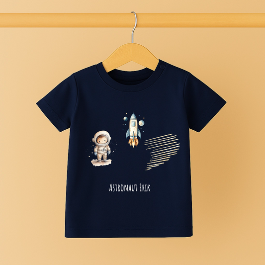 "Kleiner Astronaut" - Personalisiertes T-Shirt für Jungen und Mädchen
