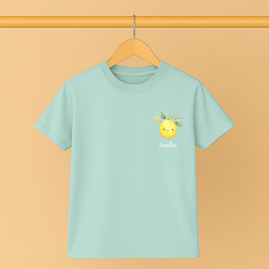 Happy Fruits  - Personalisiertes T-Shirt für Babys und Kinder (Stick)